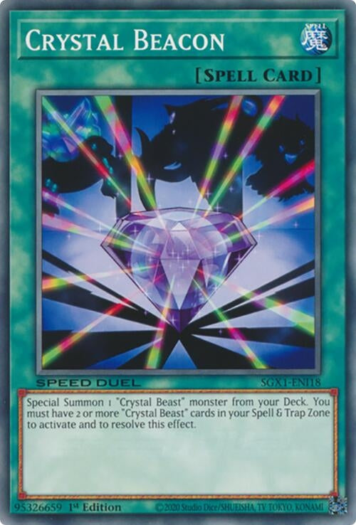 Image for Crystal Beacon (Speed Duel GX: Duel Academy Box) (SGX1-ENI18) - YuGiOh