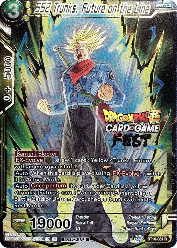 Image for SS2 Trunks, Future on the Line (Card Game Fest 2022) (Tournament Promotion Cards) (BT16-081) - Dragon Ball Super: Masters