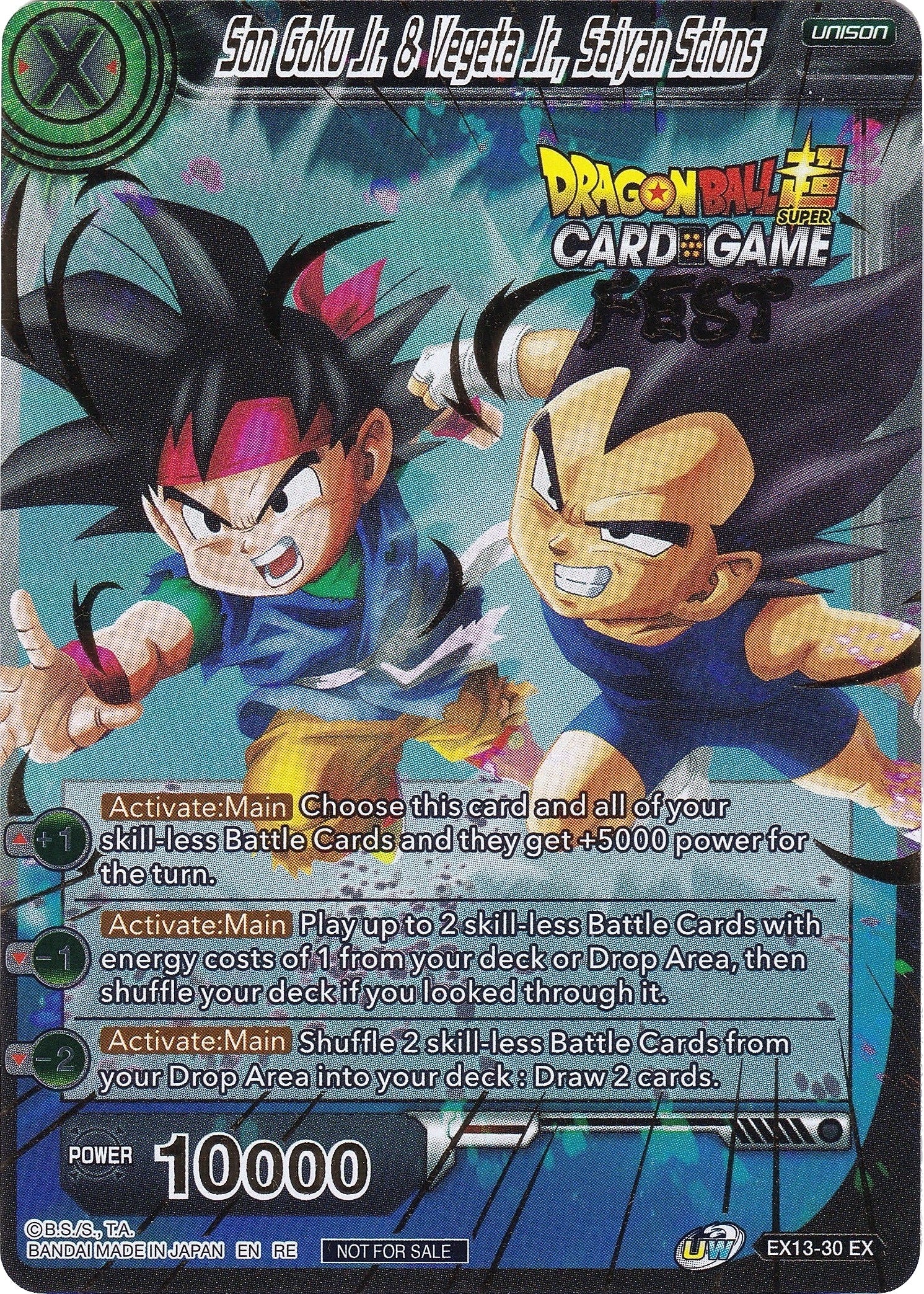 Image for Son Goku Jr. & Vegeta Jr., Saiyan Scions (Card Game Fest 2022) (Tournament Promotion Cards) (EX13-30) - Dragon Ball Super: Masters