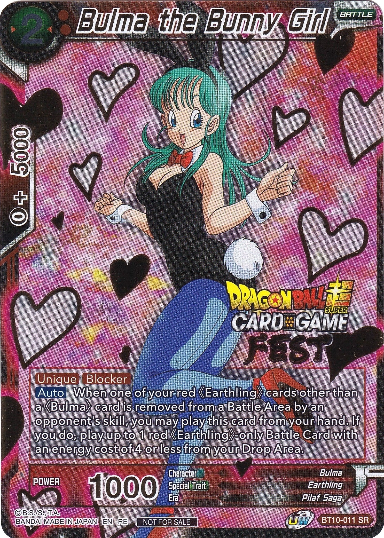 Image for Bulma the Bunny Girl (Card Game Fest 2022) (Tournament Promotion Cards) (BT10-011) - Dragon Ball Super: Masters