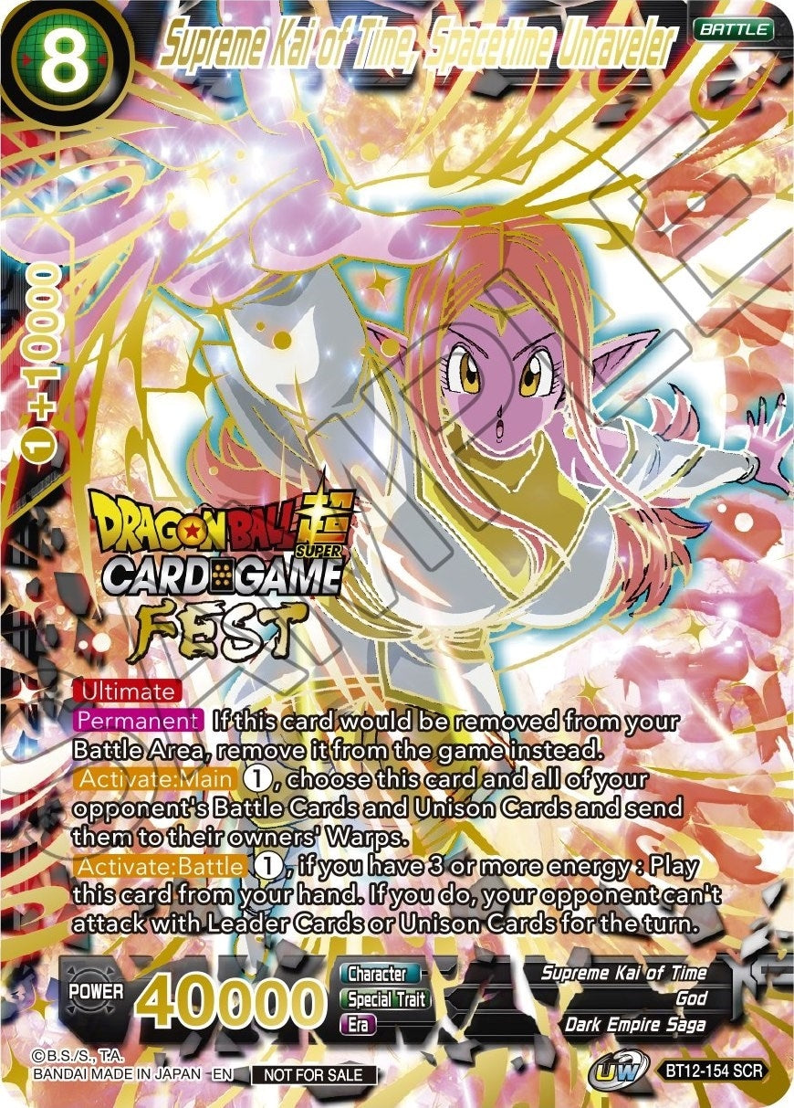 Image for Supreme Kai of Time, Spacetime Unraveler (Card Game Fest 2022) (Winner-Stamped) (Tournament Promotion Cards) (BT12-154) - Dragon Ball Super: Masters