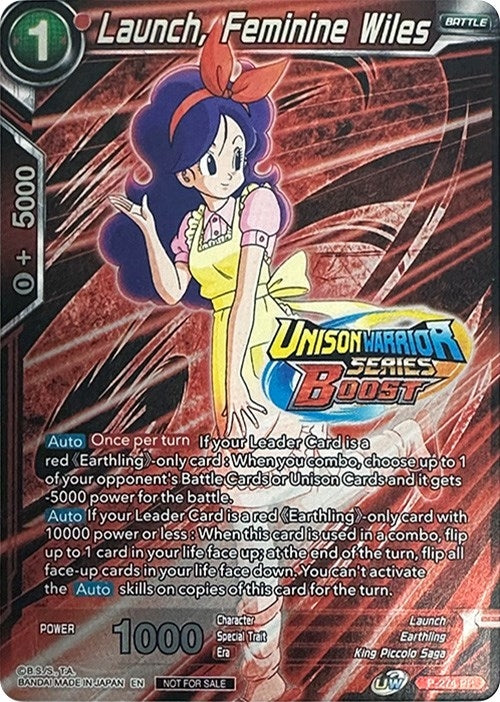 Image for Launch, Feminine Wiles (Event Pack 08) (Alternate Foil) (Tournament Promotion Cards) (P-274) - Dragon Ball Super: Masters