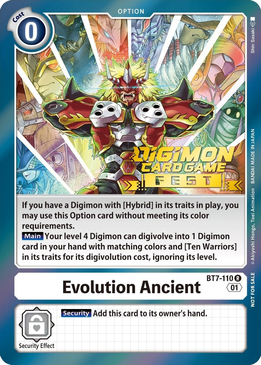 Image for Evolution Ancient (Digimon Card Game Fest 2022) (BT07) (BT7-110 R) - Digimon Card Game