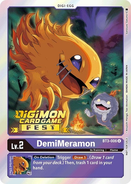 Image for DemiMeramon (Digimon Card Game Fest 2022) (BT01-03A) (BT3-006 U) - Digimon Card Game