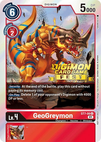 Image for GeoGreymon (Digimon Card Game Fest 2022) (ST-7) (ST7-06 U) - Digimon Card Game