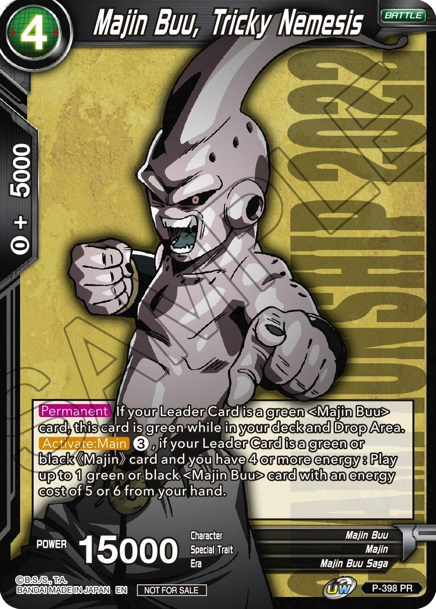 Image for Majin Buu, Tricky Nemesis (Championship Pack 2022 Vol.1) (Promotion Cards) (P-398) - Dragon Ball Super: Masters