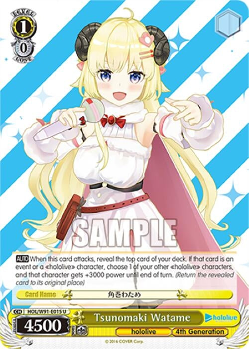 Image for Tsunomaki Watame (hololive production) (HOL/W91-E015 U) - Weiss Schwarz