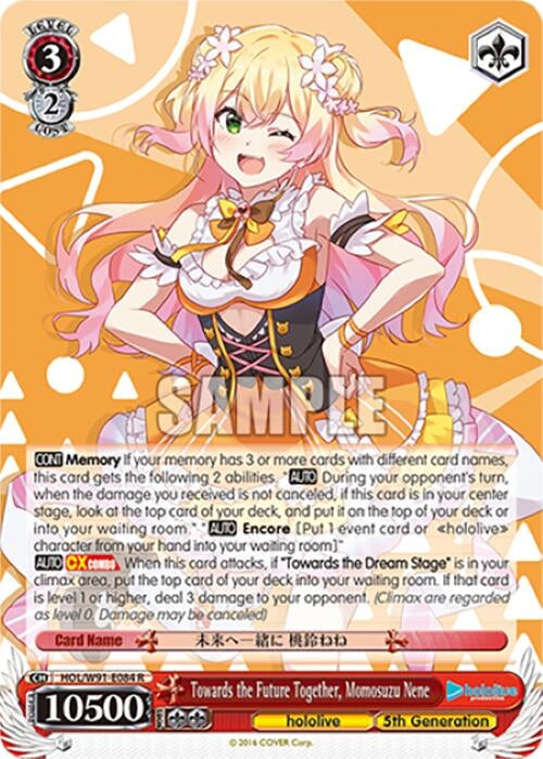 Image for Towards the Future Together, Momosuzu Nene (hololive production) (HOL/W91-E084 R) - Weiss Schwarz