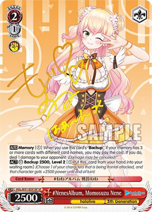 Image for #NenesAlbum, Momosuzu Nene (SP) (hololive production) (HOL/W91-E091SP SP) - Weiss Schwarz