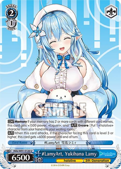 Image for #LamyArt, Yukihana Lamy (hololive production) (HOL/W91-E126 U) - Weiss Schwarz