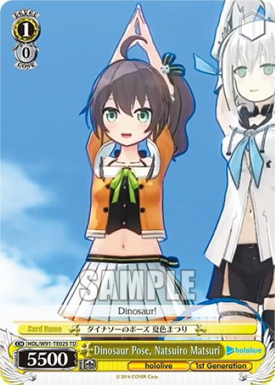 Image for Dinosaur Pose, Natsuiro Matsuri (hololive production) (HOL/W91-TE025 TD) - Weiss Schwarz