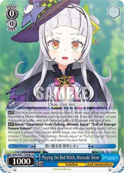 Image for Playing the Bad Witch, Murasaki Shion (hololive production) (HOL/W91-TE046 TD) - Weiss Schwarz