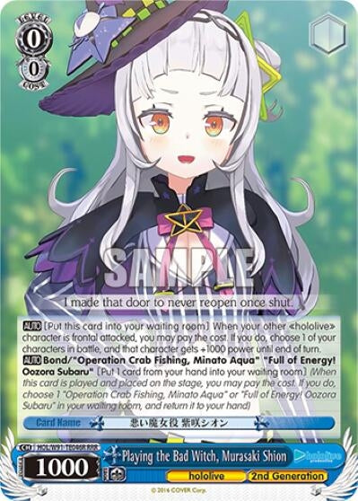 Image for Playing the Bad Witch, Murasaki Shion (RRR) (hololive production) (HOL/W91-TE046R RRR) - Weiss Schwarz