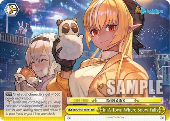 Image for In A Town Where Snow Falls (hololive production) (HOL/W91-TE081 TD) - Weiss Schwarz