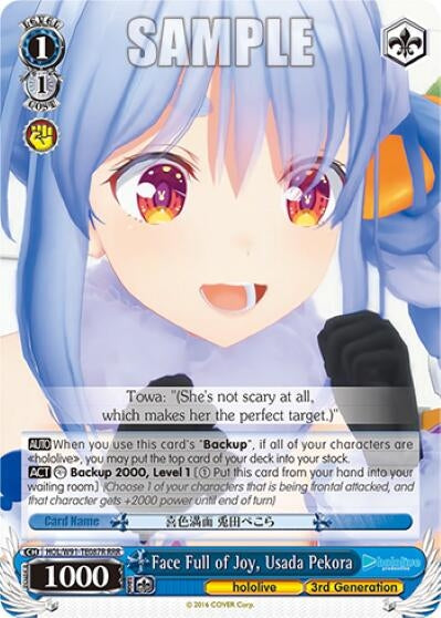 Image for Face Full of Joy, Usada Pekora (RRR) (hololive production) (HOL/W91-TE087R RRR) - Weiss Schwarz