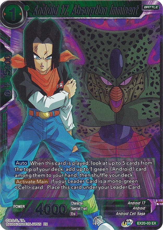 Image for Android 17, Absorption Imminent (Expansion Deck Box Set 20: Ultimate Deck 2022) (EX20-03) - Dragon Ball Super: Masters