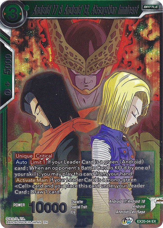 Image for Android 17 & Android 18, Absorption Imminent (Expansion Deck Box Set 20: Ultimate Deck 2022) (EX20-04) - Dragon Ball Super: Masters