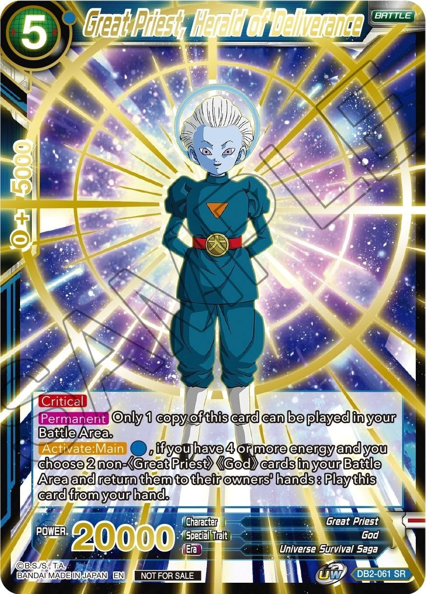 Image for Great Priest, Herald of Deliverance (Alternate Art) (Tournament Promotion Cards) (DB2-061) - Dragon Ball Super: Masters