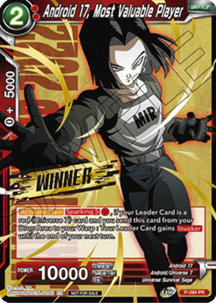 Image for Android 17, Most Valuable Player (Winner Stamped) (Championship Pack 2022 Vol.1) (Promotion Cards) (P-394) - Dragon Ball Super: Masters