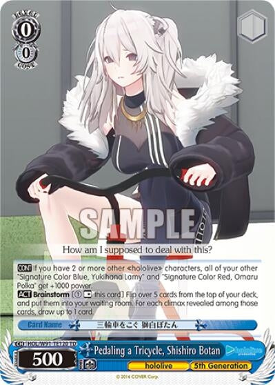Image for Pedaling a Tricycle, Shishiro Botan (hololive production) (HOL/W91-TE120 TD) - Weiss Schwarz