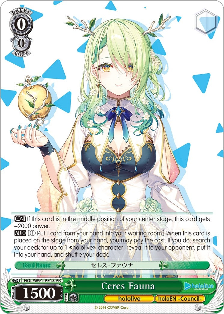 Image for Ceres Fauna (hololive production) (HOL/W91-PE13 PR) - Weiss Schwarz