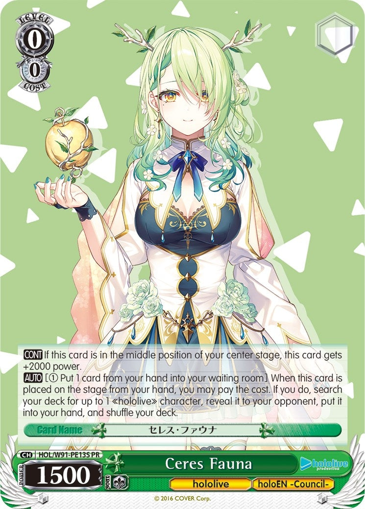 Image for Ceres Fauna (Foil) (hololive production) (HOL/W91-PE13S PR) - Weiss Schwarz