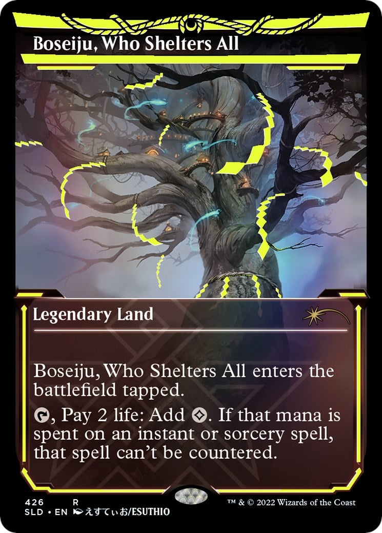 Image for Boseiju, Who Shelters All (Neon Yellow) (Secret Lair Drop Series) (426) - Magic: The Gathering