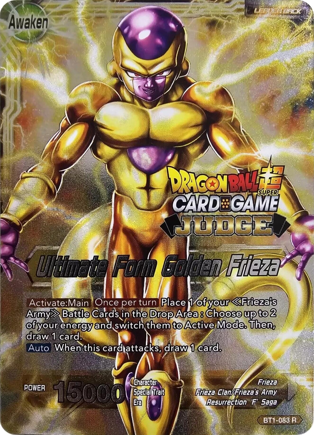 Image for Frieza // Ultimate Form Golden Frieza (Judge Pack Vol.11) (Tournament Promotion Cards) (BT1-083) - Dragon Ball Super: Masters