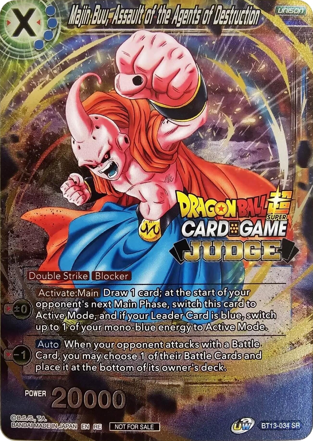 Image for Majin Buu, Assault of the Agents of Destruction (Judge Pack Vol.11) (Tournament Promotion Cards) (BT13-034) - Dragon Ball Super: Masters