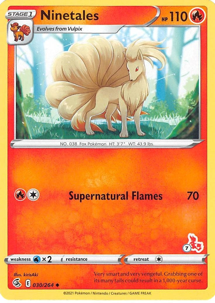 Image for Ninetales - 030/264 (#7 Cinderace Stamped) (Battle Academy 2022) (030/264) - Pokemon