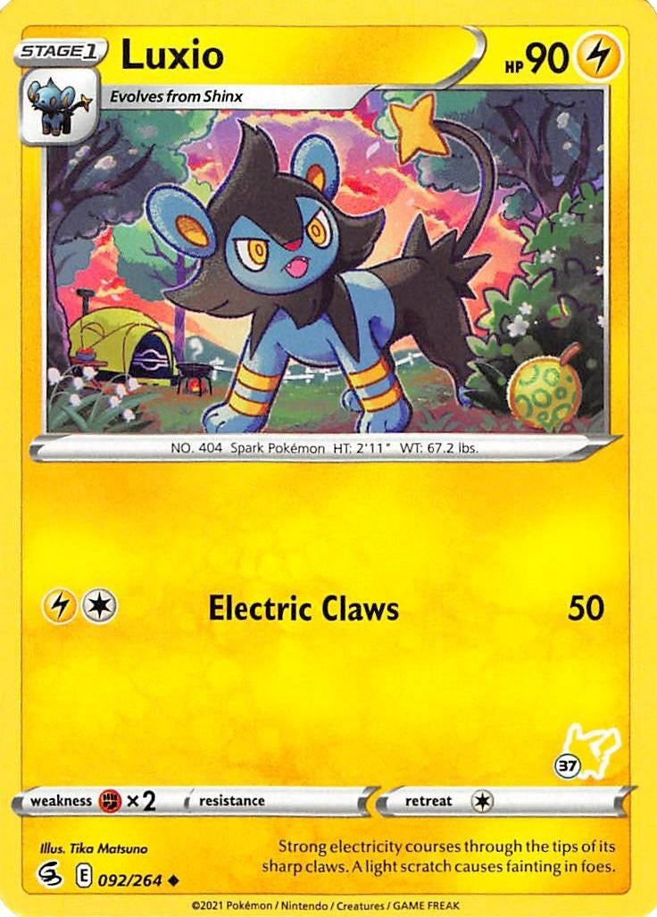 Image for Luxio - 092/264 (#37 Pikachu Stamped) (Battle Academy 2022) (092/264) - Pokemon