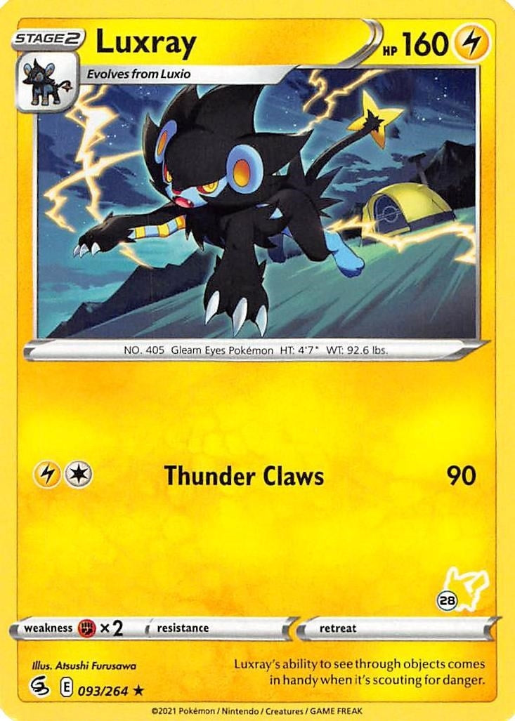 Image for Luxray - 093/264 (#28 Pikachu Stamped) (Battle Academy 2022) (093/264) - Pokemon