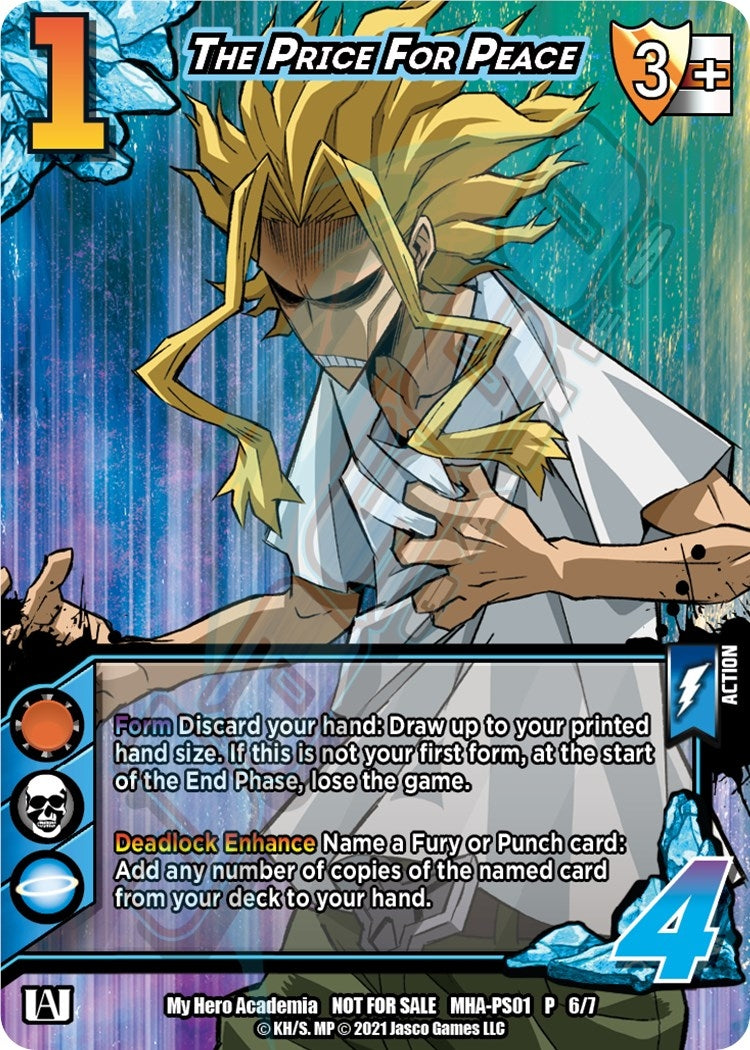 Image for The Price for Peace (Provisional Showdown 1) (UniVersus: My Hero Academia Promo Cards) (MHA-PS01 6/7) - UniVersus
