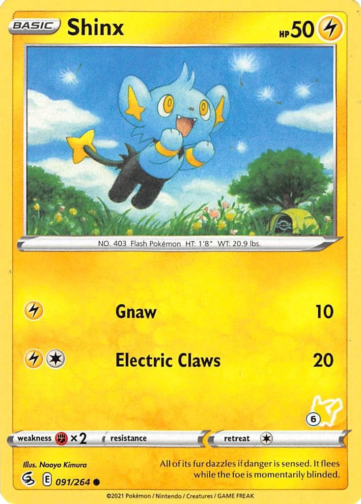 Image for Shinx - 091/264 (#6 Pikachu Stamped) (Battle Academy 2022) (091/264) - Pokemon