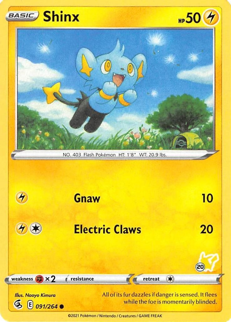 Image for Shinx - 091/264 (#20 Pikachu Stamped) (Battle Academy 2022) (091/264) - Pokemon