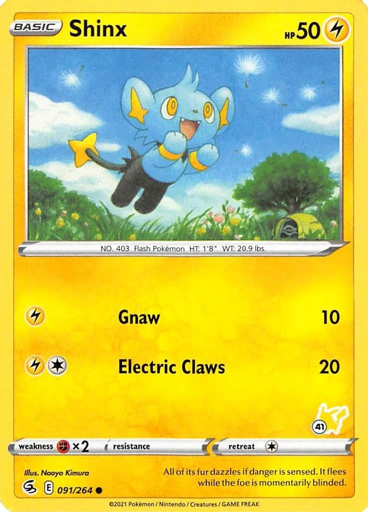 Image for Shinx - 091/264 (#41 Pikachu Stamped) (Battle Academy 2022) (091/264) - Pokemon