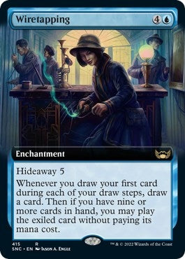 Image for Wiretapping (Extended Art) (Streets of New Capenna) (415) - Magic: The Gathering