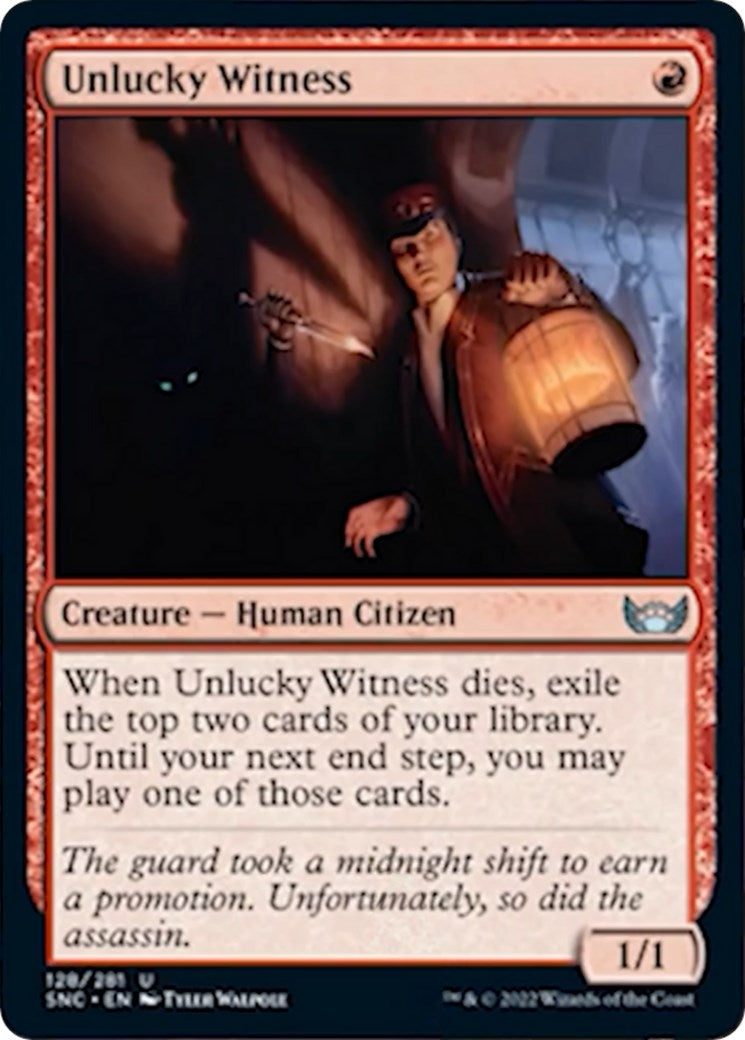 Image for Unlucky Witness (Streets of New Capenna) (128) - Magic: The Gathering