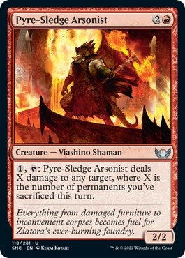 Image for Pyre-Sledge Arsonist (Streets of New Capenna) (118) - Magic: The Gathering