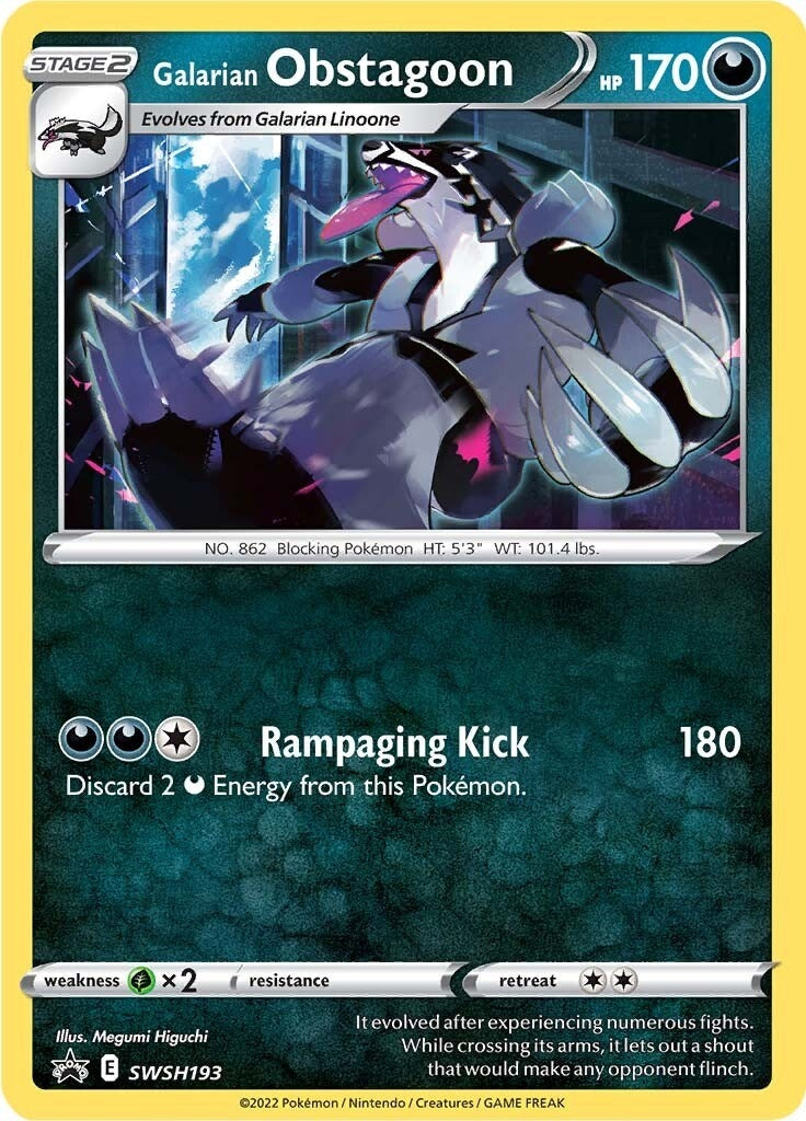 Image for Galarian Obstagoon - SWSH193 (SWSH: Sword & Shield Promo Cards) (SWSH193) - Pokemon