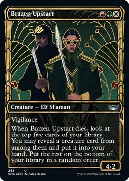 Image for Brazen Upstart (Gilded Foil) (Streets of New Capenna) (361) - Magic: The Gathering