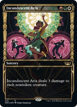 Image for Incandescent Aria (Gilded Foil) (Streets of New Capenna) (376) - Magic: The Gathering
