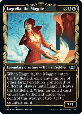 Image for Lagrella, the Magpie (Gilded Foil) (Streets of New Capenna) (379) - Magic: The Gathering