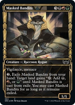 Image for Masked Bandits (Gilded Foil) (Streets of New Capenna) (384) - Magic: The Gathering