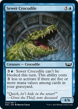 Image for Sewer Crocodile (Streets of New Capenna) (60) - Magic: The Gathering