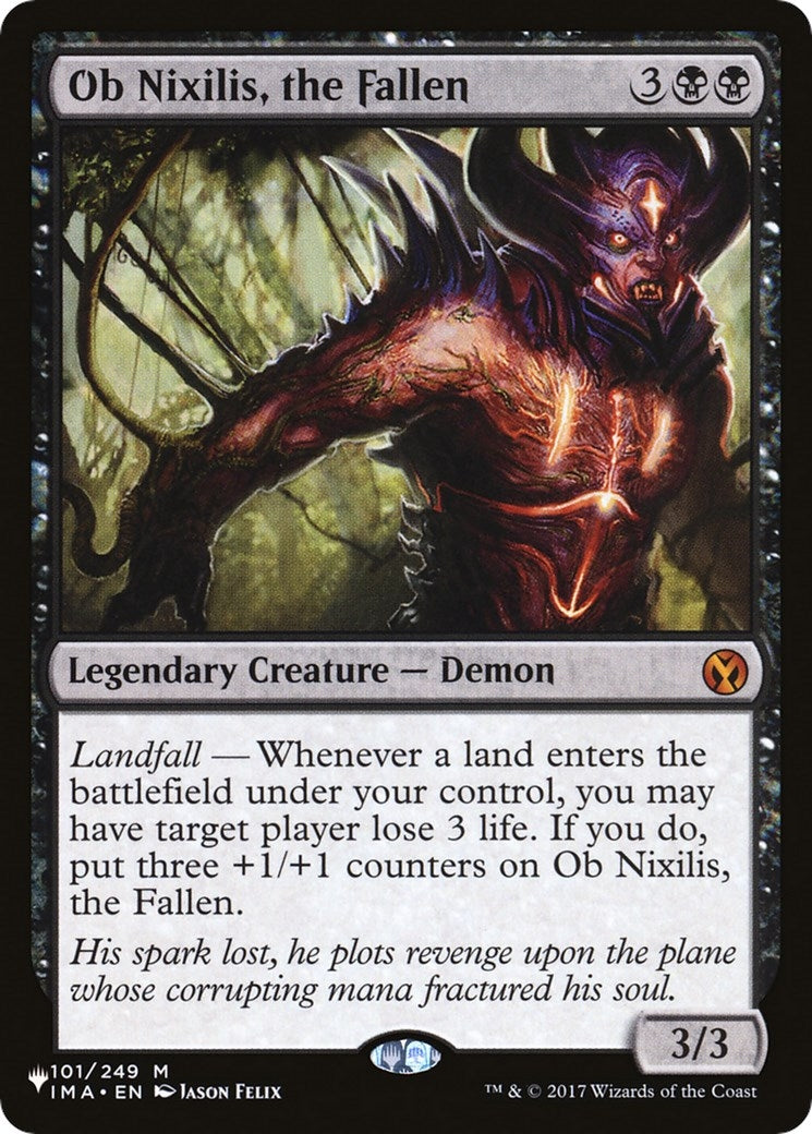 Image for Ob Nixilis, the Fallen (The List Reprints) (101/249) - Magic: The Gathering