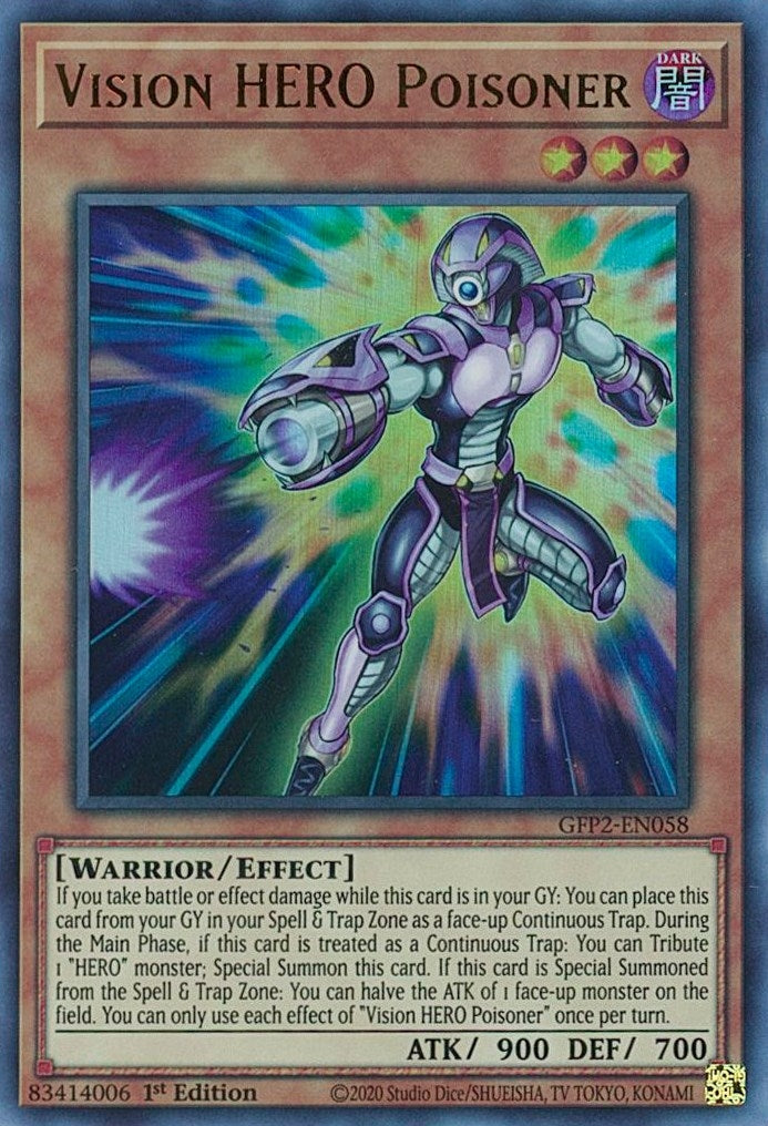Image for Vision HERO Poisoner (Ghosts From the Past: The 2nd Haunting) (GFP2-EN058) - YuGiOh