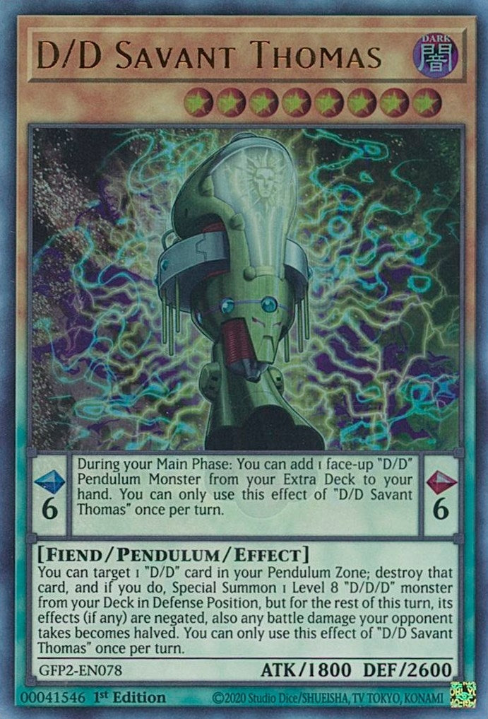 Image for D/D Savant Thomas (Ghosts From the Past: The 2nd Haunting) (GFP2-EN078) - YuGiOh