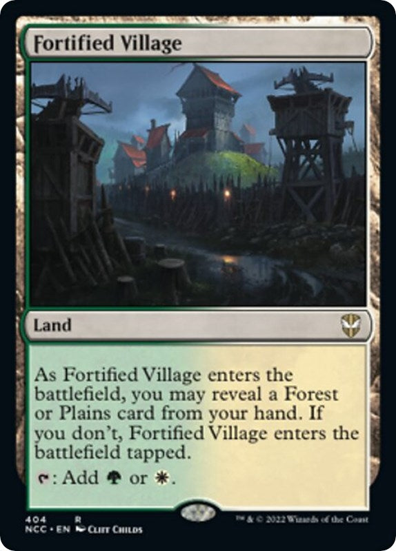 Image for Fortified Village (Commander: Streets of New Capenna) (404) - Magic: The Gathering