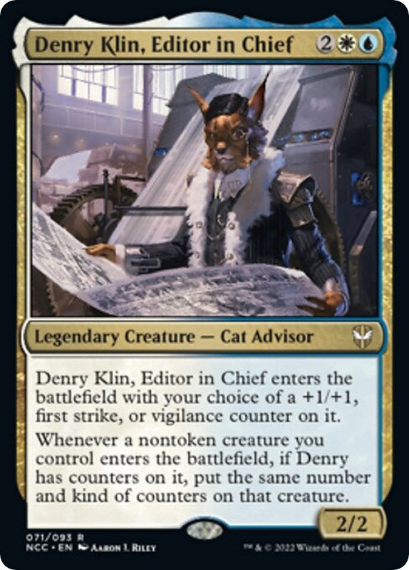 Image for Denry Klin, Editor in Chief (Commander: Streets of New Capenna) (71) - Magic: The Gathering